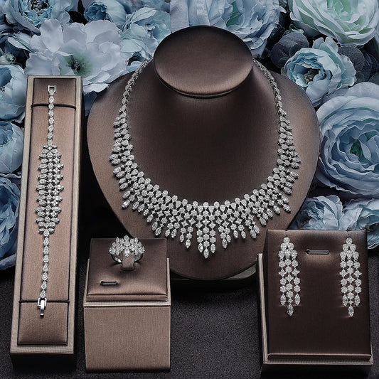 African Blue Bridal Set – 4-Piece Luxe Version
