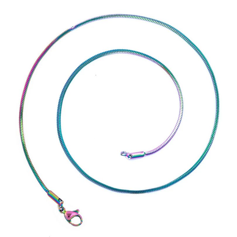 Snake Chain Necklace – Stainless Steel, 45–70cm