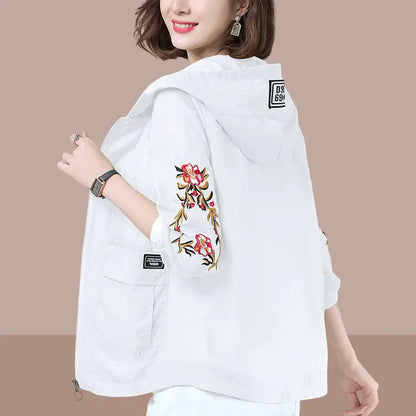 Embroidered Lightweight Summer Jacket