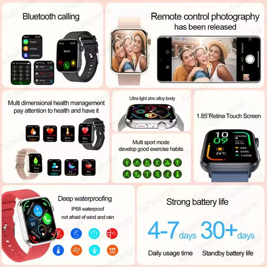 GPS Smartwatch with HD Screen – Waterproof Fitness Tracker