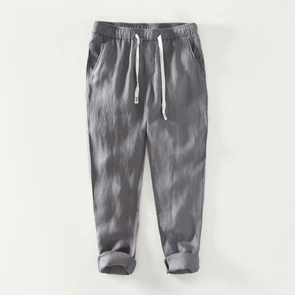 100% Linen Oversized Simple Casual Trousers