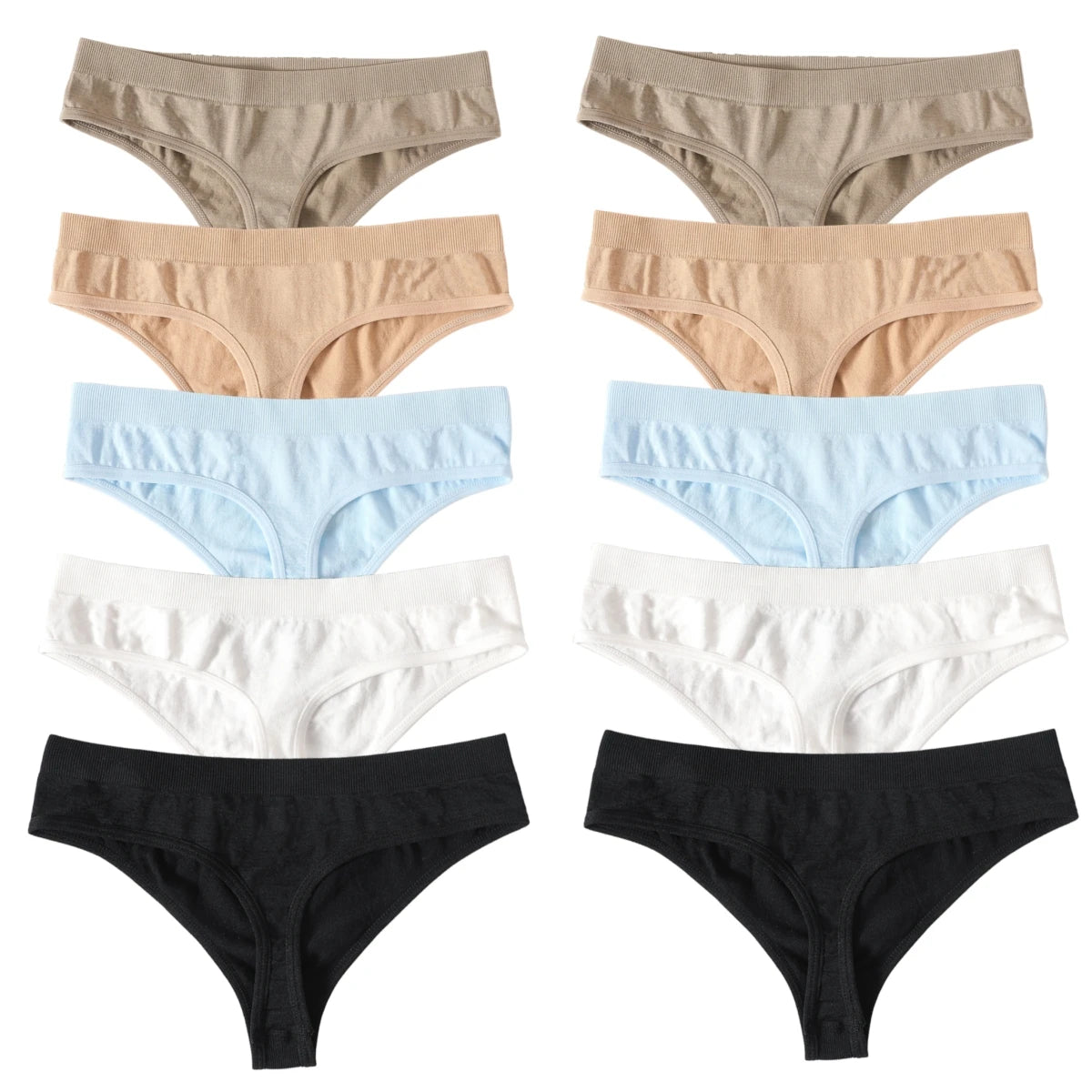 Seamless Thongs – Low Waist, Sporty – 10-Pack