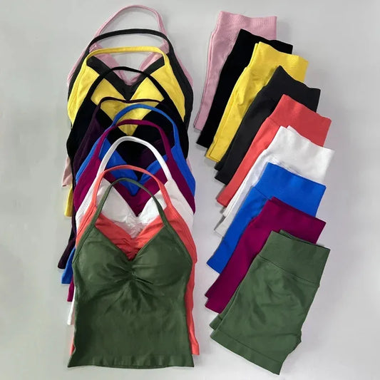 SculptTank Gym Set – Scrunch Shorts Combo