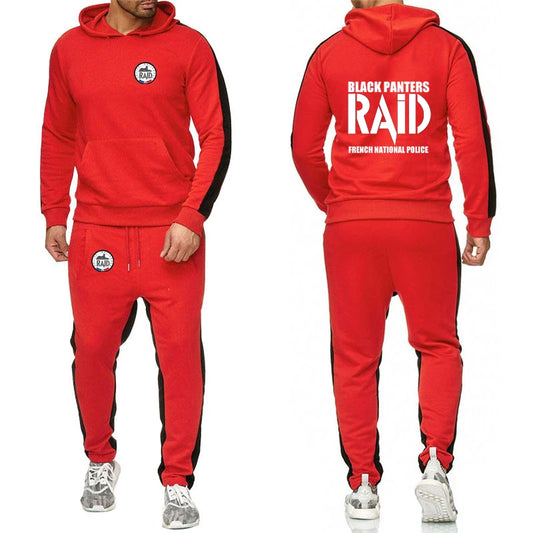 Solid Color RAID Hoodie & Pants Set – Spring Autumn