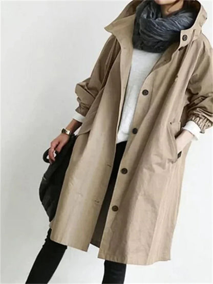Hooded Long Overcoat