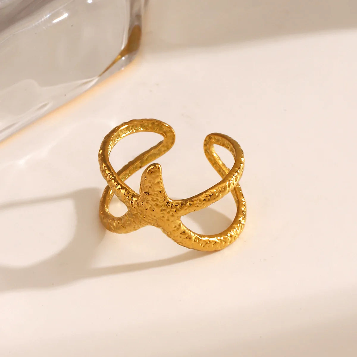 Starfish Open Ring – Waterproof Gold or Silver