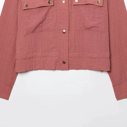 Cropped Button Bomber