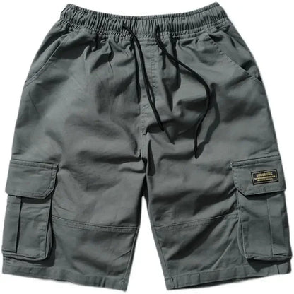 Baggy Hip-Hop Cargo Shorts with Elastic Waist