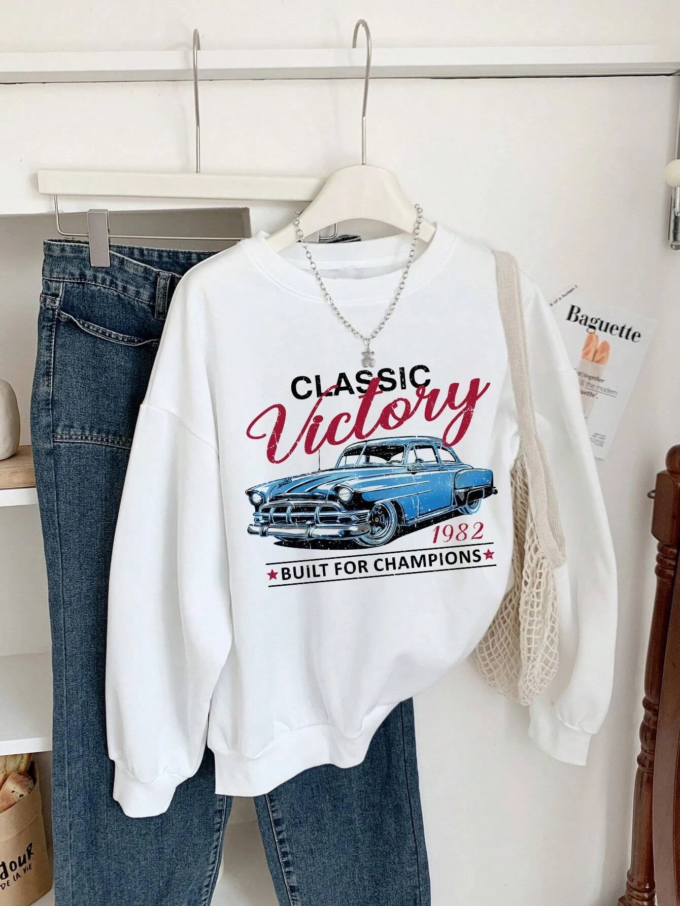 Car Print Graphic Hoodie — Retro Style Pullover, “Keep Classic Alive”