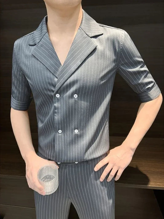 Berlin Nylon Set – Minimal T-Shirt & Poly Trousers