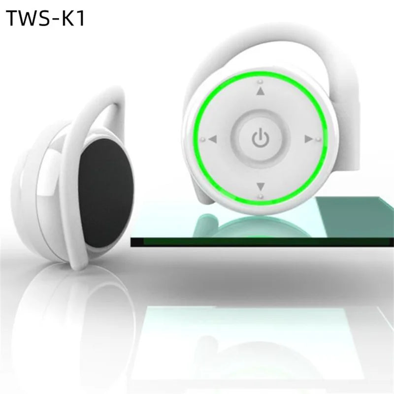 TWS Over-Ear Wireless Headphones Bluetooth 5.0 – Som Lossless, Gancho para Ouvido e Dual Mode para Jogos e Música