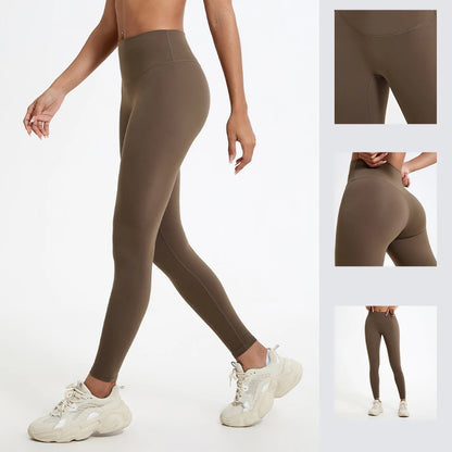 High Waist Soft Fabric Yoga Pants — Breathable Push-Up Running Leggings