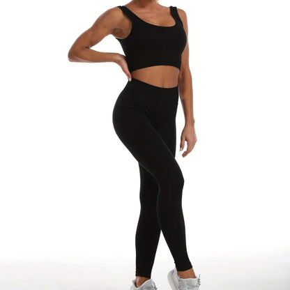 AirKnit Sweat Set – Breathable Ribbed Yoga Suit