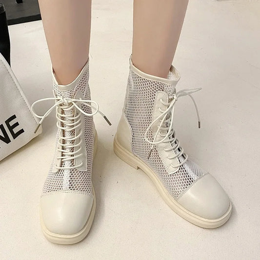 MeshBreeze | Hollow Mesh Breathable Ankle Boots – Summer Style