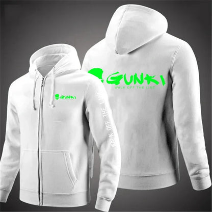 Zipper Street Hoodie with Print