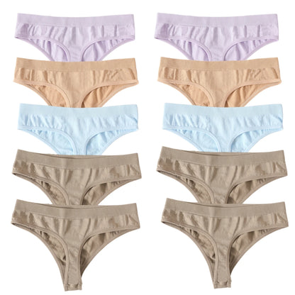 Seamless Thongs – Low Waist, Sporty – 10-Pack