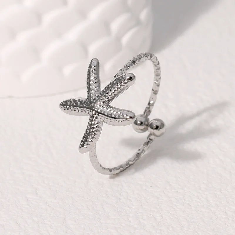Starfish Open Ring – Waterproof Gold or Silver