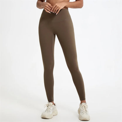 High Waist Soft Fabric Yoga Pants — Breathable Push-Up Running Leggings