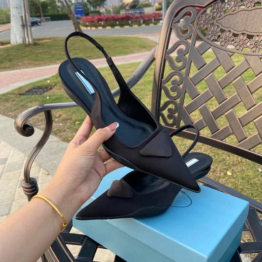 VeraLux | Leather Slingback High Heel Sandals – Summer Party Pumps