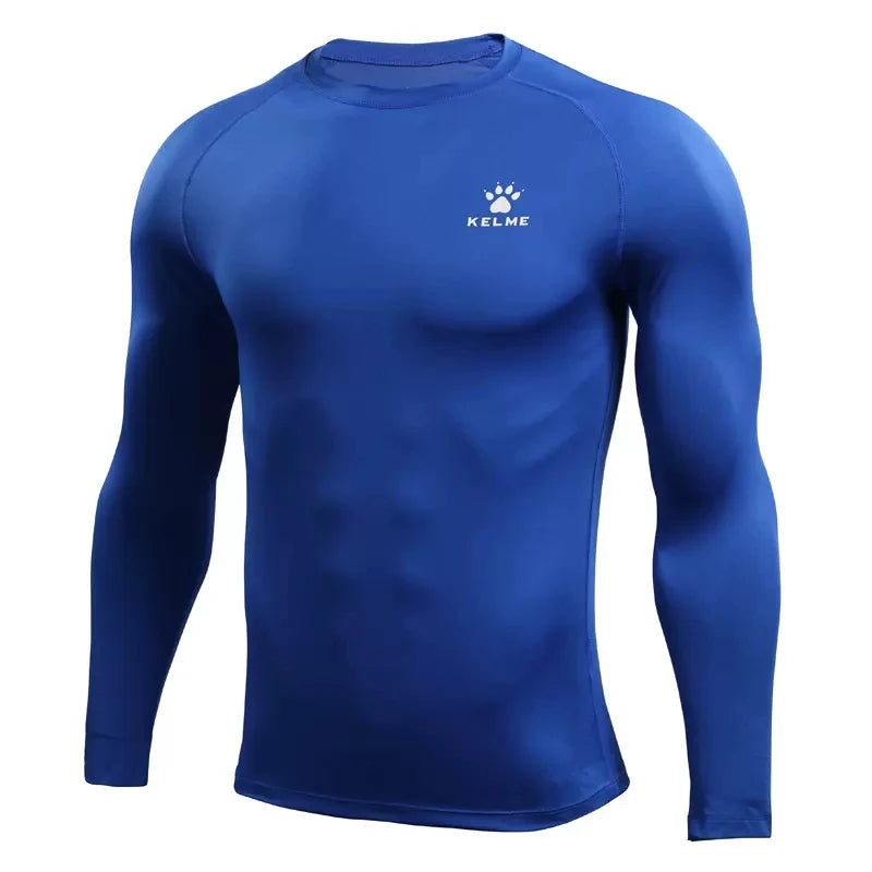 KELME Compression Running Tights & Long Sleeve Shirt – Bodybuilding Fitness