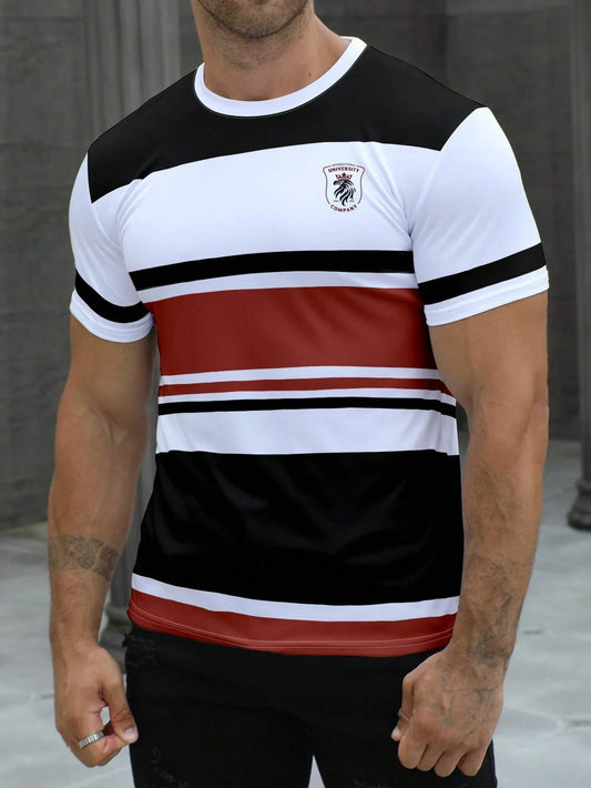 Striped Quick-Dry Tee – Breathable Comfort
