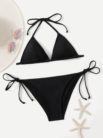 Tie-Side Triangle Bikini – Minimal Summer Fit