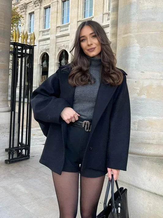Woolen Lapel Jacket