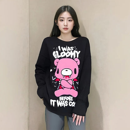 Subculture Bear Hoodie — Loose Fit, Black, Urban Street Style