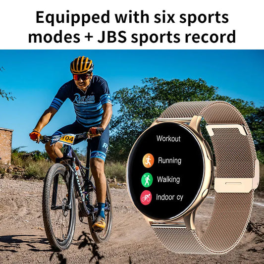 Fitness Smartwatch – Heart Rate & BP Monitor, Bluetooth Call, Waterproof