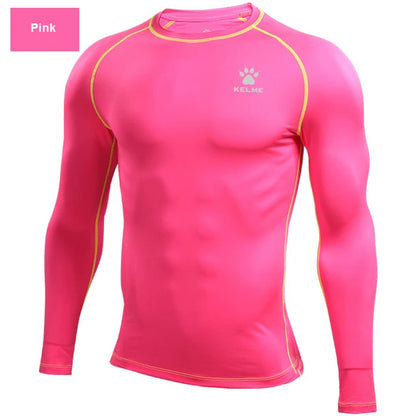 KELME Compression Running Tights & Long Sleeve Shirt – Bodybuilding Fitness
