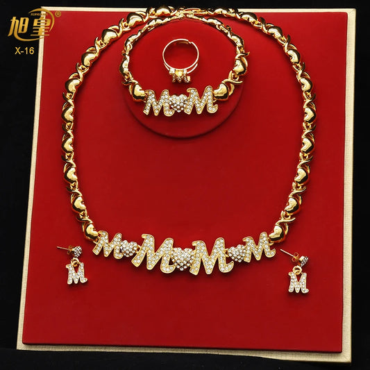XOXO Bridal Set – 18K Gold-Finish & Crystals