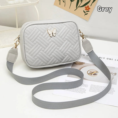 PU Leather Crossbody Bag | Butterfly Tags Solid Color