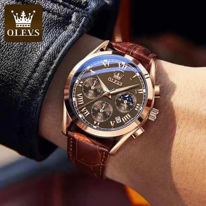 Multifunction Quartz Watch – Stainless Steel, Luminous, Waterproof Design