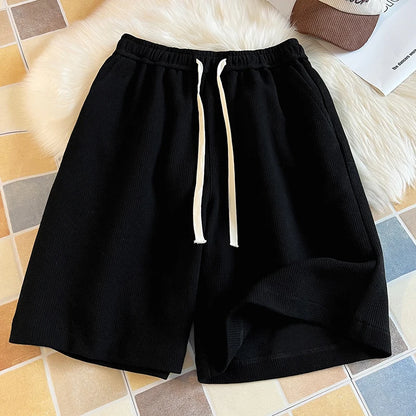 Waffle Knit Loose Shorts – Multi-Color