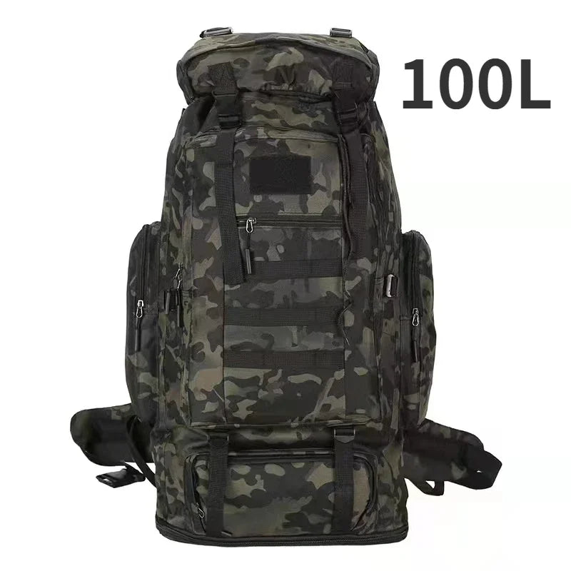 TrekMax 80L/100L Mountaineering Backpack – Tactical Outdoor Pack