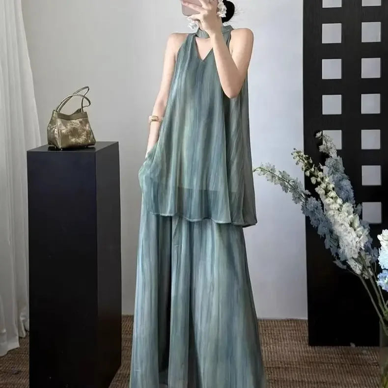 Korean Style Maxi Skirt Set – Festival Two Piece Outfit