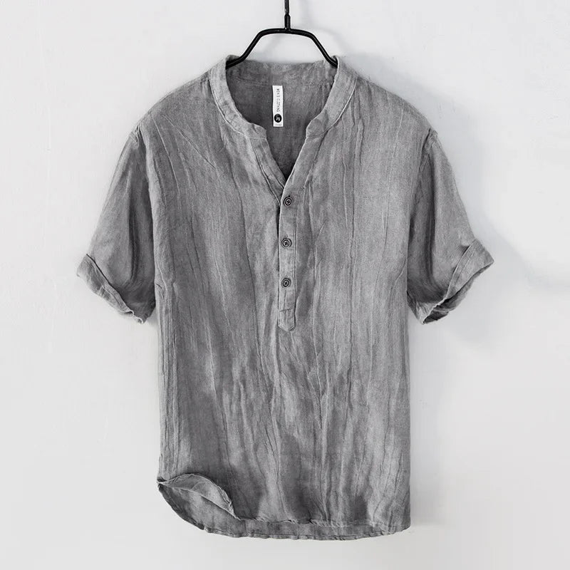 Linen Slim Fit Tee – Lightweight Summer