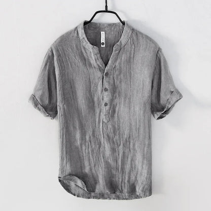 Linen Slim Fit Tee – Lightweight Summer