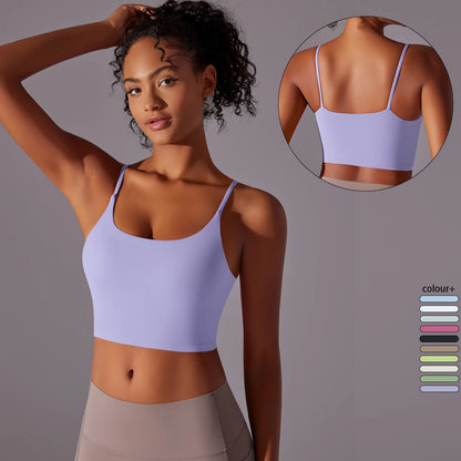 Breathable Sports Bra — Quick-Dry Nylon Seamless Yoga Vest