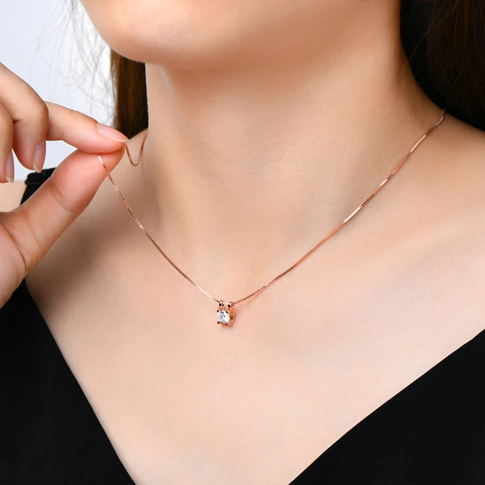 Moissanite Pendant & Earrings Set – 0.5ct Silver Glow