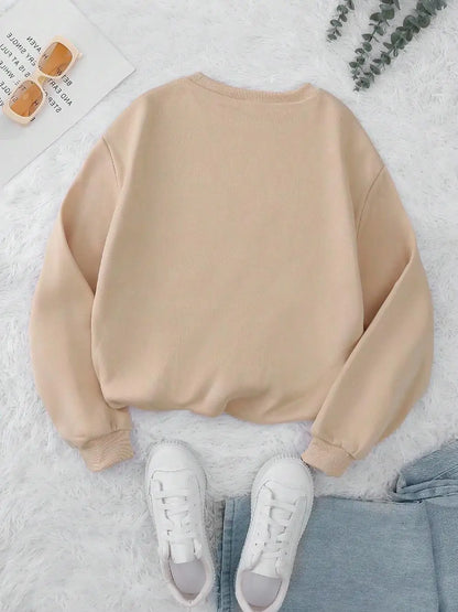 Teddy Bear Print Hoodie — Soft Crewneck, Warm Winter Pullover