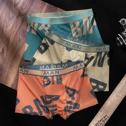 12-Pack Letter Printed Boxer Shorts – Comfortable Breathable Plus Size Underwear