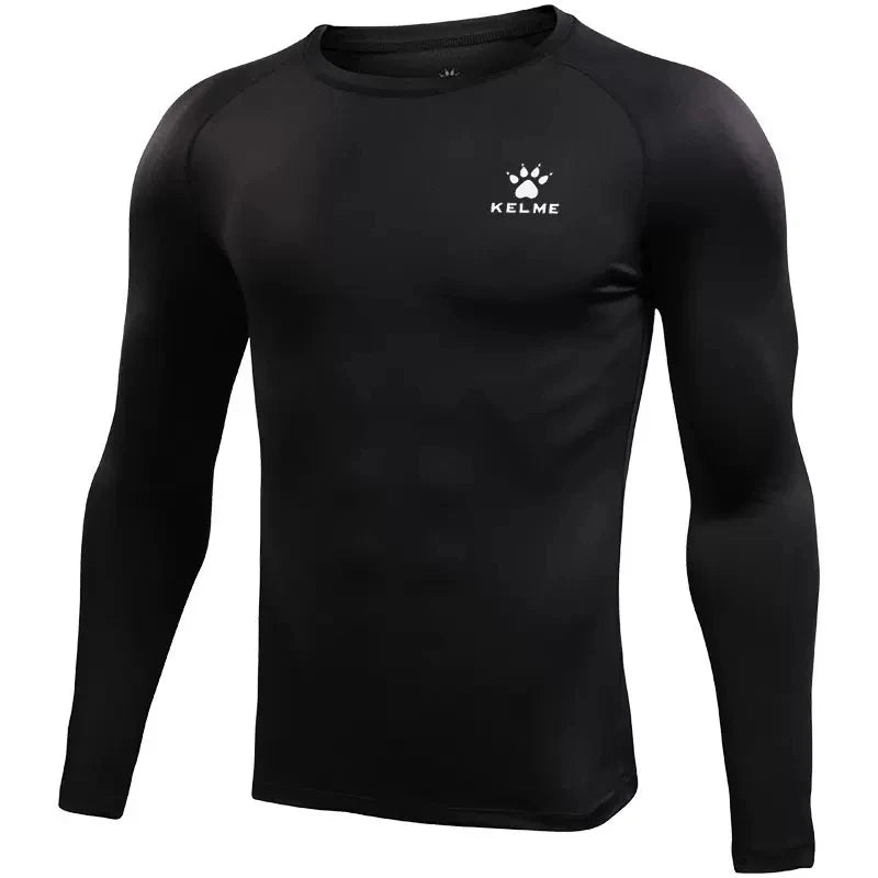 KELME Compression Running Tights & Long Sleeve Shirt – Bodybuilding Fitness