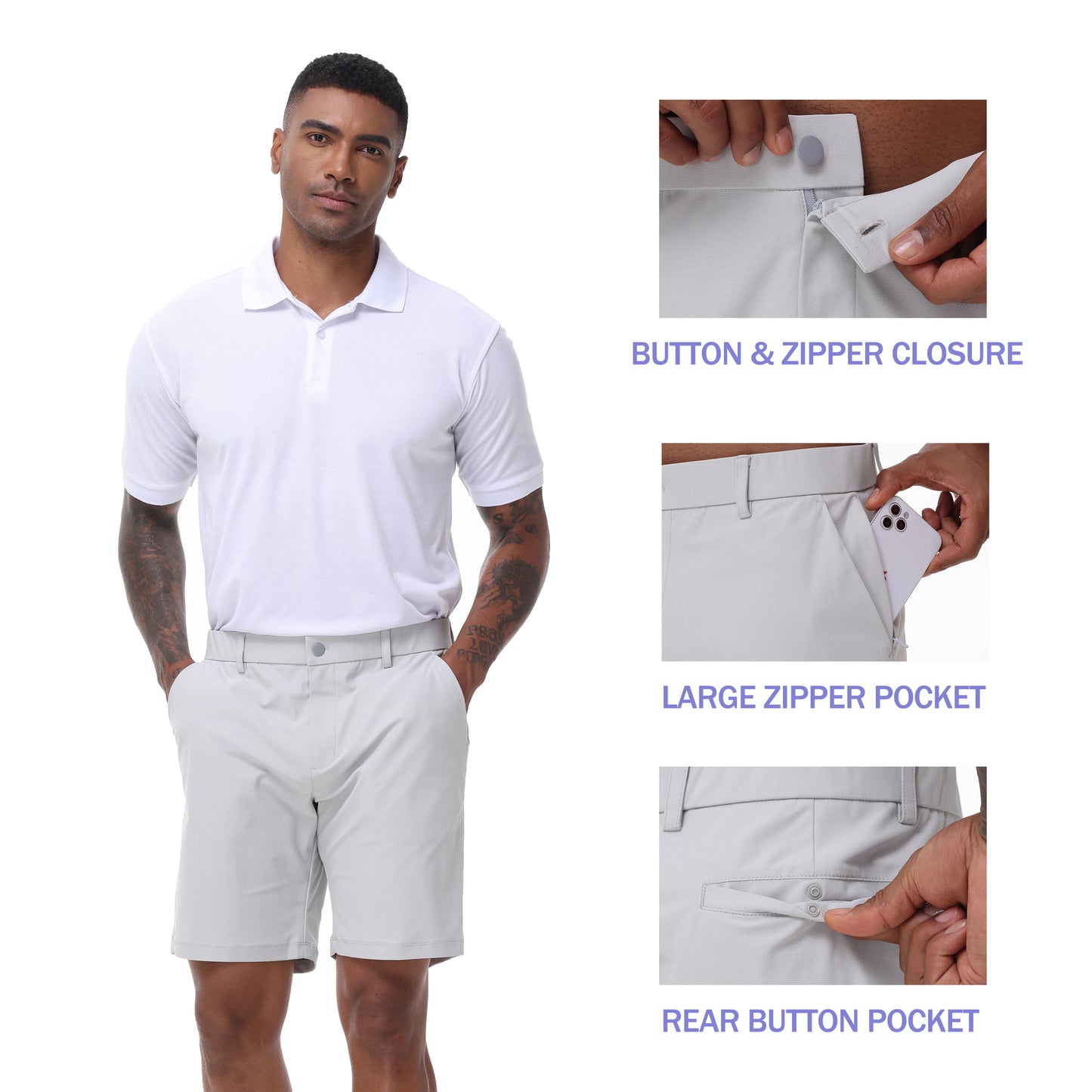 Straight-Cut Utility Shorts – Large Pockets