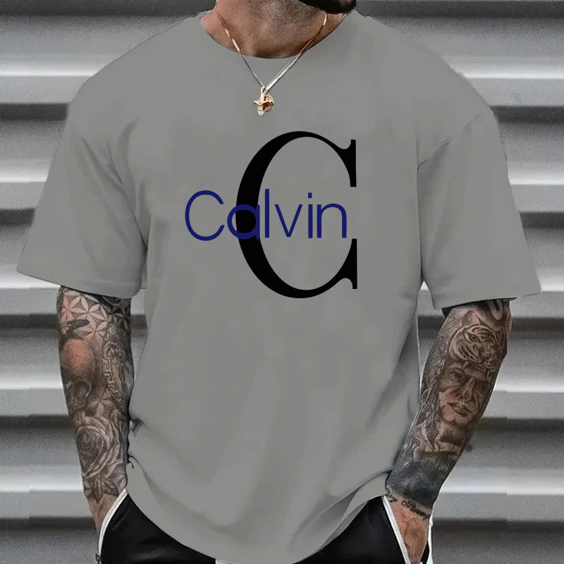 Letter Print Cotton Tee – Casual Urban