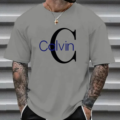 Letter Print Cotton Tee – Casual Urban