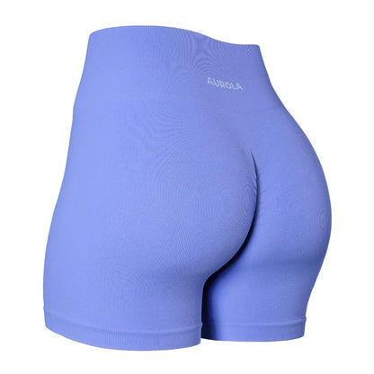 Seamless Scrunch Workout Shorts — Women's High Waist Gym & Yoga Fitness Shorts