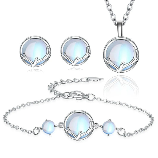 Antler Crystal Set – Sterling Silver Christmas Edition