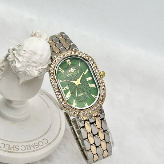 Vintage Multi-sided Glass Watch – Unique Luxury Design