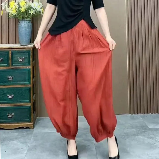 Bloomers Style Casual Pants — High Waist Summer Fit